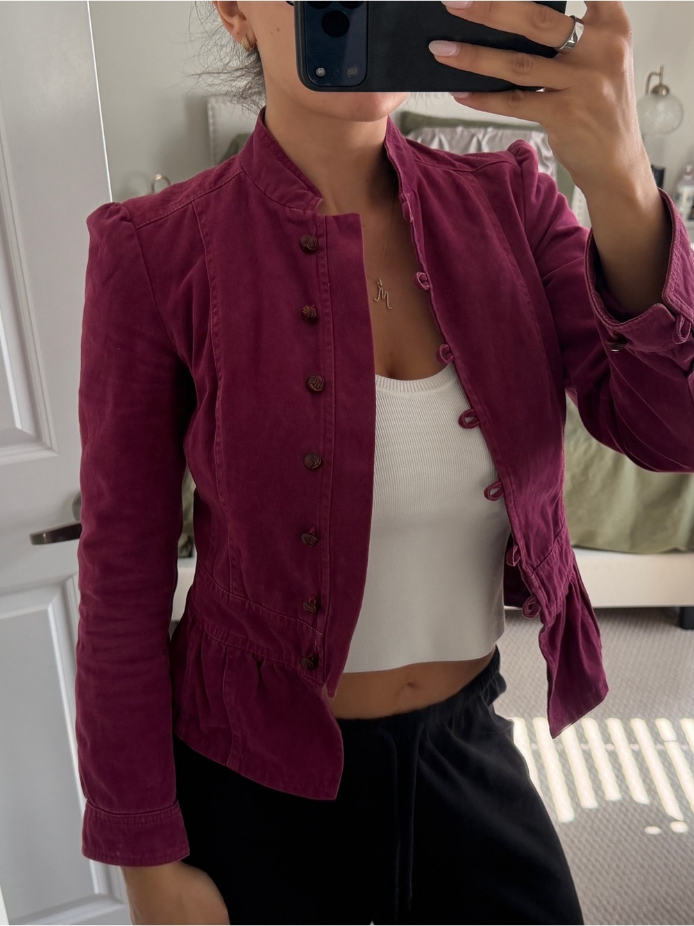 ZARA Frog Closure Twill Jacket